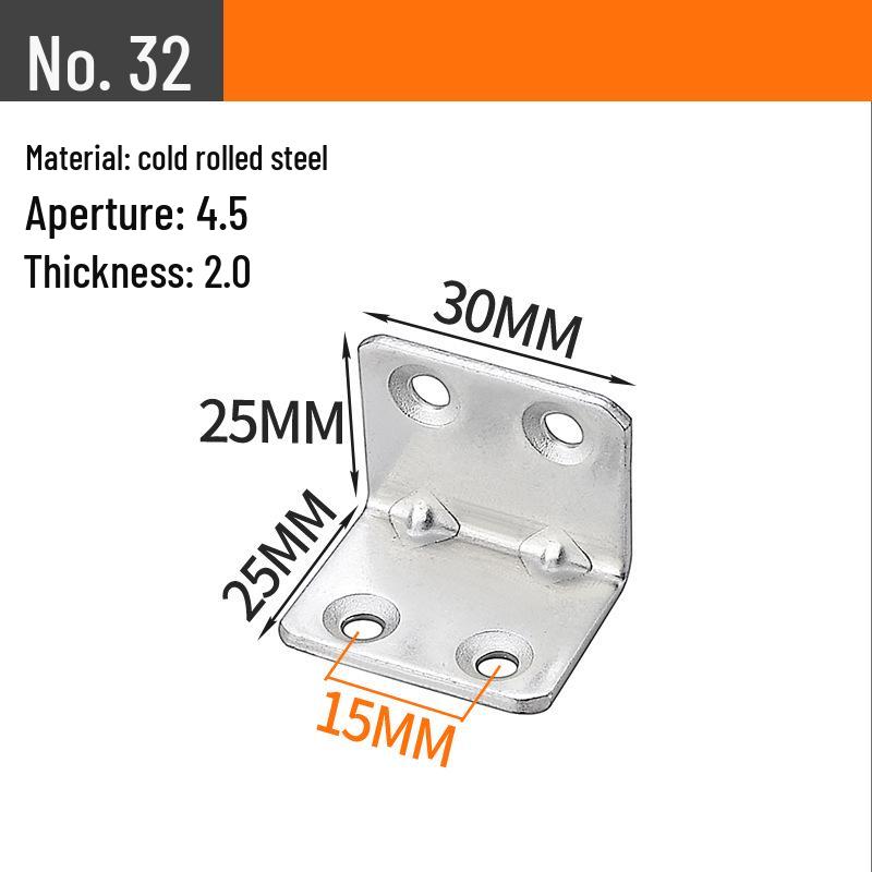 90° L-Shaped Angle Bracket for Table, Chair, Cabinet, and Shelf Support