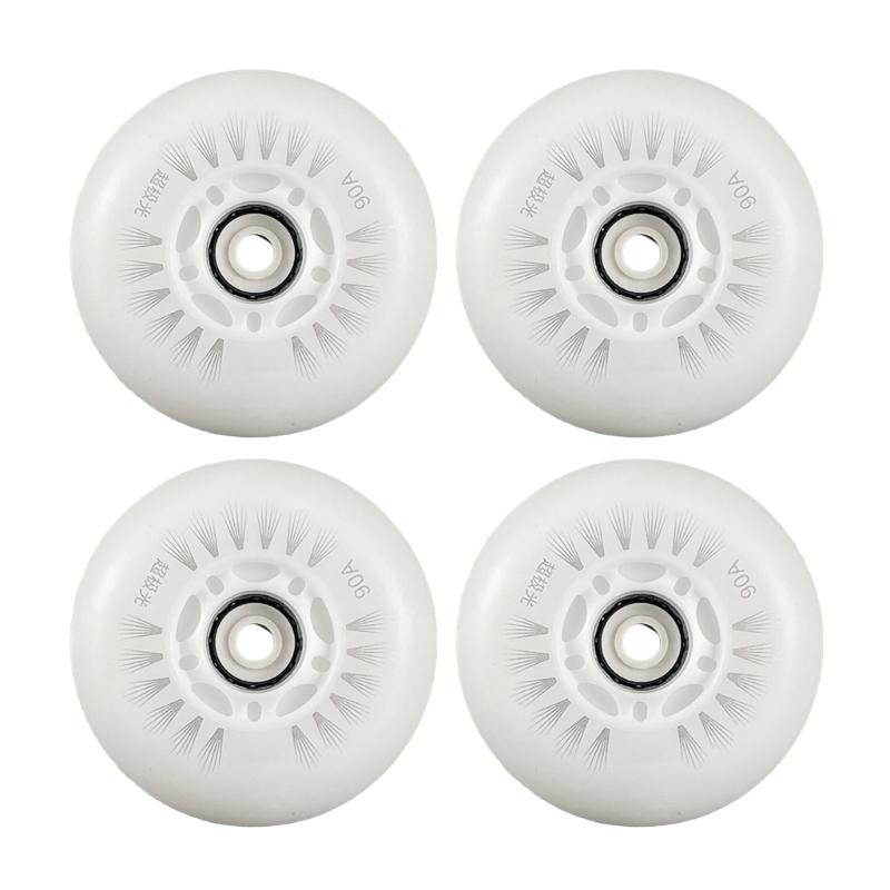4 Pezzi Ruote Luminose Lampeggianti per Pattini in Linea Ruota LED Ruota da Pattinaggio Ruote per Pattini a Rotelle in Linea per Pattinare