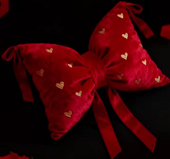 Red Double Happiness Wedding Pillow Pair for Bed or Sofa Decoration Butterfly Pillow - Single