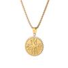 Men's Compass Necklace Titanium Steel Pendant Versatile Twist Chain Jewelry