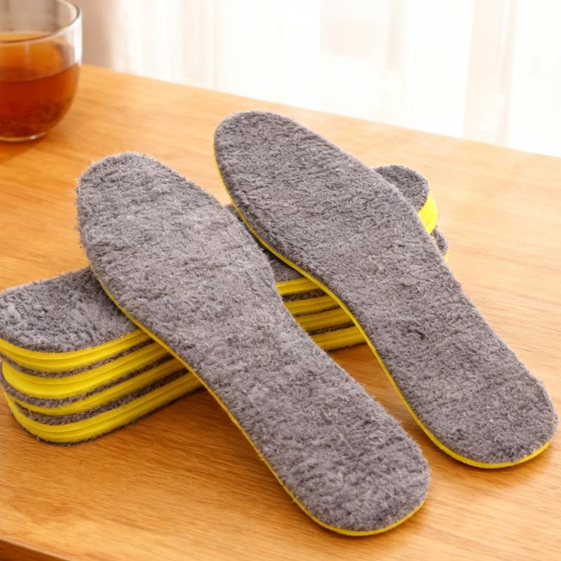2pcs 2026 New Men and Women Winter Plush Warm Insoles Sports Anti Odor Breathable and Thick Plush Ultra Soft Sole Insoles