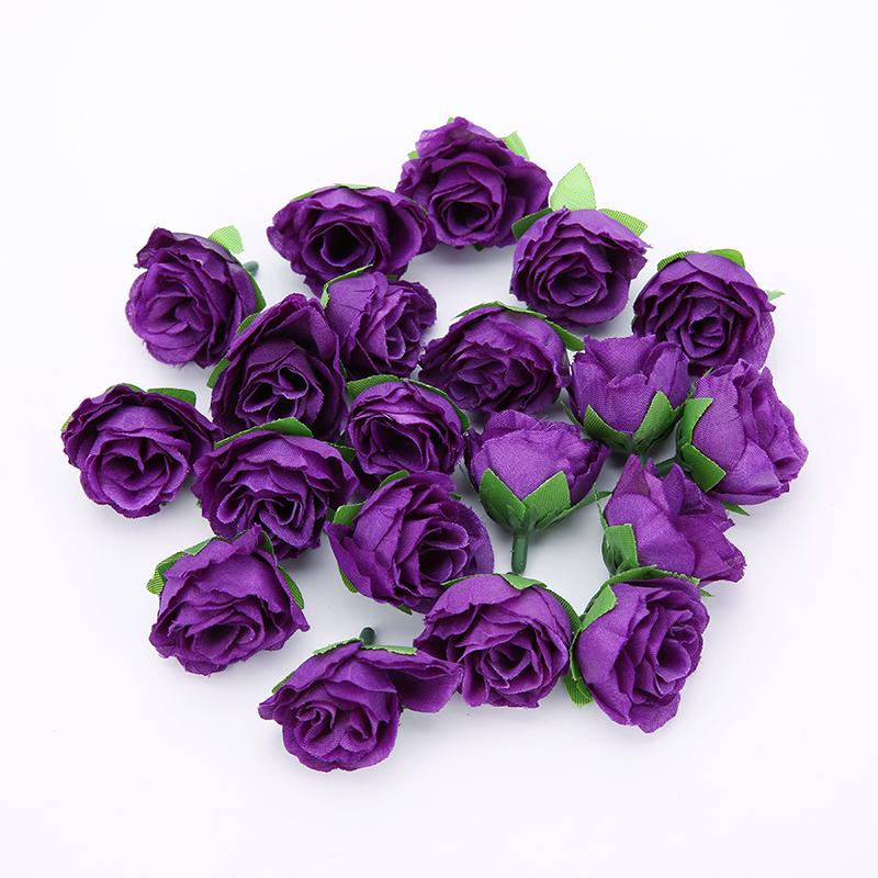 10/20/50Pcs Rose Artificial Flowers Head 3CM Fake Flower for Wedding Decoration Party Christmas Home Decor Craft Gifts Accessory