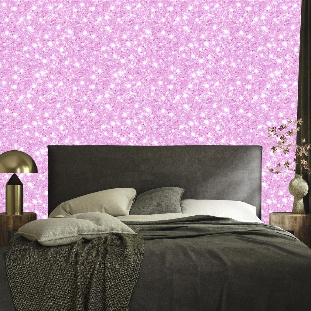 Lavender and white glitter wallpaper for living room and bedroom 50x1000
