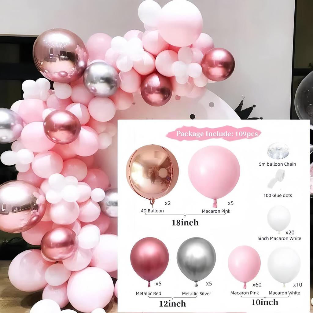 Ballonkettenset für Geburtstags-, Hochzeits- und Veranstaltungsdekorationen