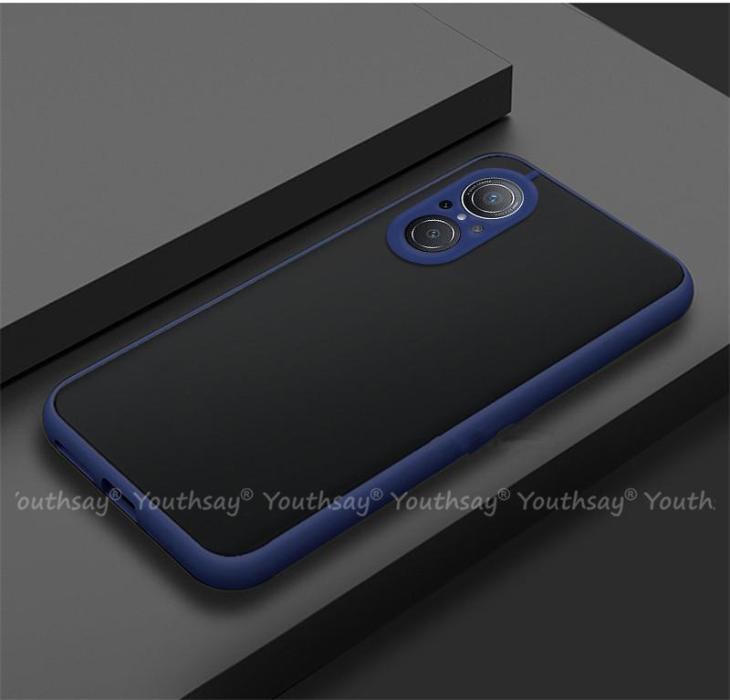 For Huawei Nova 9 Case Cover Nova 9 Case Silicone Matte TPU Translucent Protector Fundas Capa For Huawei Nova 9 Cover For Nova 9 SE темно-синий
