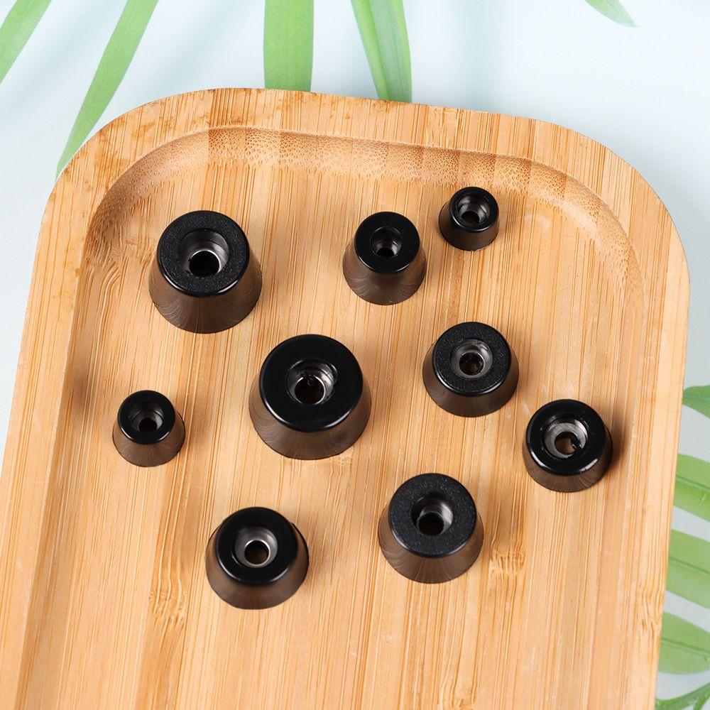 10 Pcs Safe Black Cushion Protective Pad PVC Foot Mat Tapered Furniture Slip Feet
