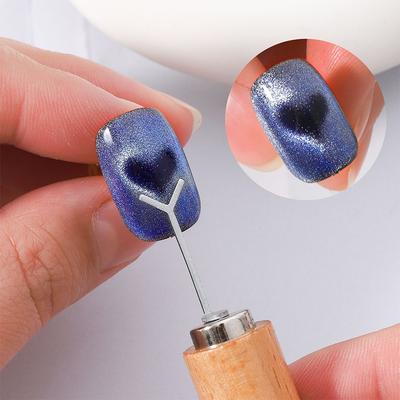 Băț Magnetic pentru Unghii în Formă de Y, Instrumente cu Fir, Pentru Crearea Formelor de Inimă și Lingou pe Unghii, Inimă Iubire Magnet pentru Unghii Ochi de Pisică, Accesorii Artă