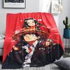 1PC Luffy D Patterned Flannel Blanket Suitable For All Seasons For Home Decor Warmth And Comfort Gifts Holiday Present