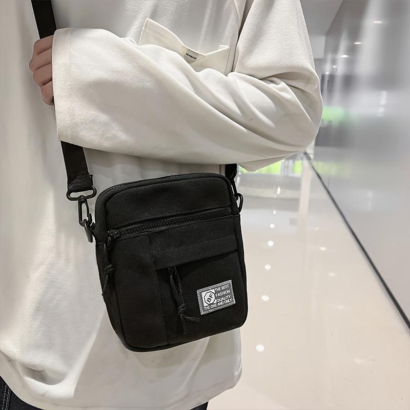 

Unisex Adjustable Waist & Crossbody Bag - Sporty Nylon Multi-Pocket Phone Bag чорний