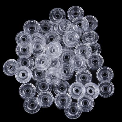Juego de 50 broches de presión de resina plástica transparente Kam T5 de 12 mm