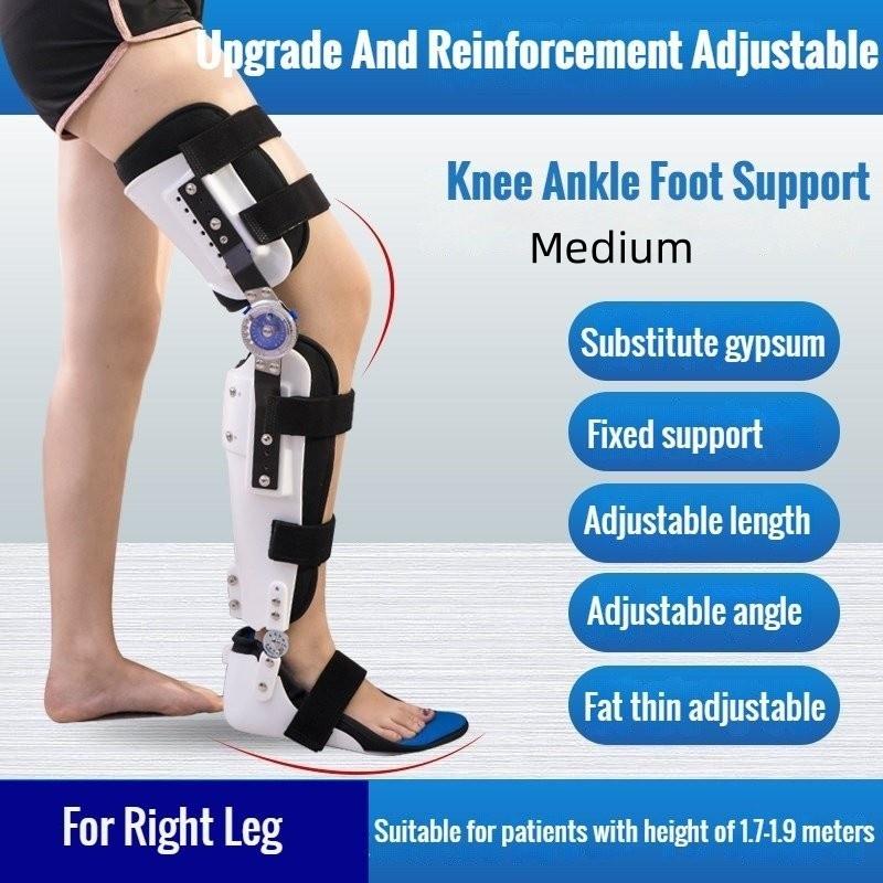 New Adjustable Angle Height Knee Ankle Foot Brace Thigh Knee Joint Foot Support Fixator Fitness Ligament Protector