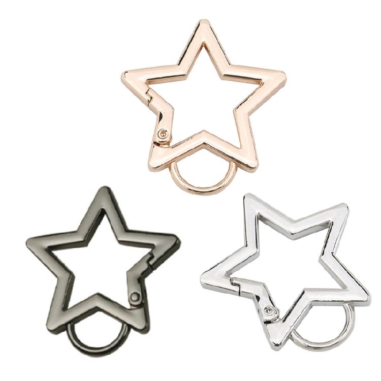 Spring Gate O-Ring Star Shape Ring Open Leather Bag Handbag Belt Strap Buckle