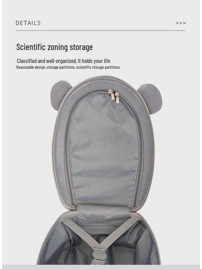 Children's 16" Eggshell Cartoon Trolley Suitcase