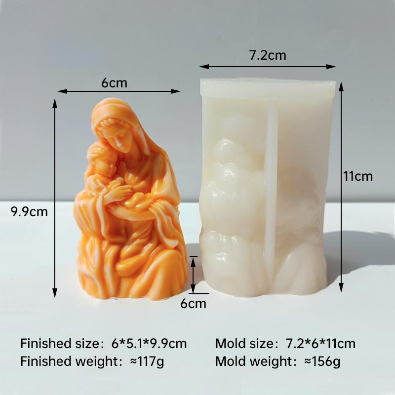 

DIY Portrait Mother s Day Holding Child Silicone Candle Mold Handmade Aroma Candle Gypsum Mold Mother s Day Gifts Making