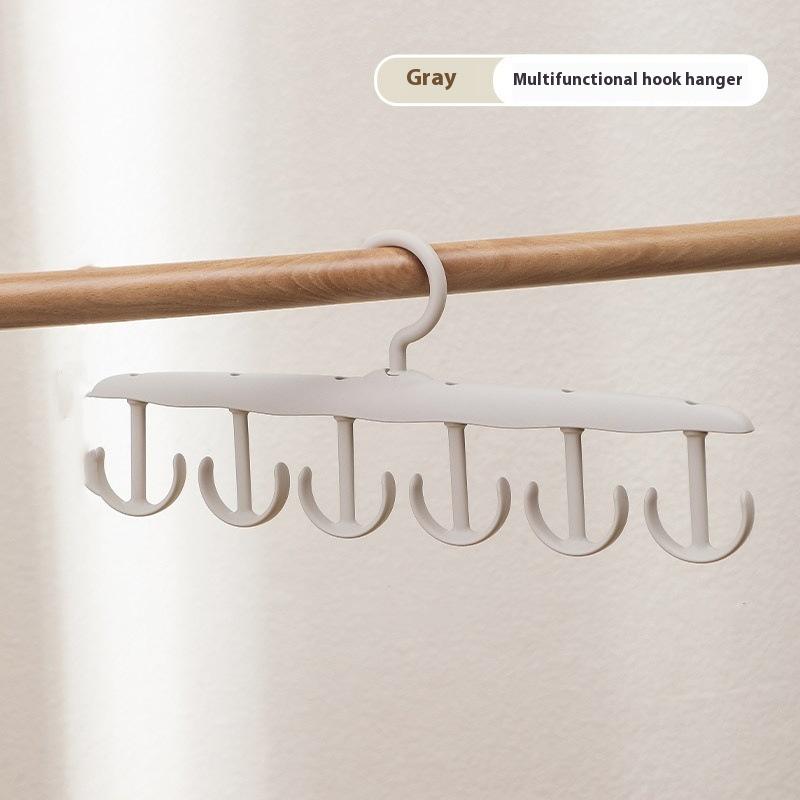 12-Hook Rotating Hanger Space-Saving Closet Organizer For Ties Belts Underwear Portable Home & Dorm Storage