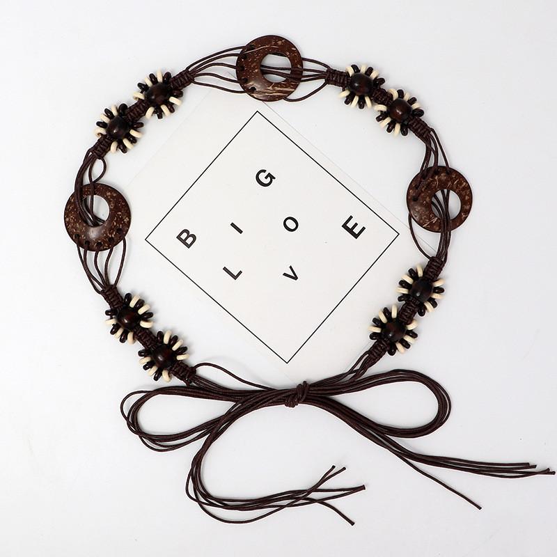 Rope White Woven Waist Belt For Summer Casual Women Accessory Fashion