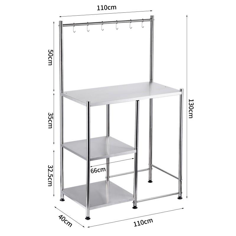 Verdicktes Edelstahl Gasgestell Haushaltsküchentischregale Multifunktionales Gasherd-Lagerregal