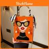 Pu Small Box Bag For Women With Lock Closure And Printed Interior For Daily Use