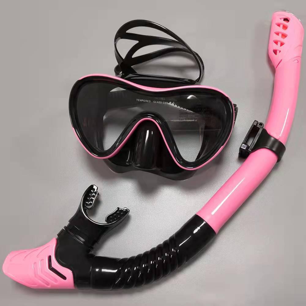 Full Dry Silicone Snorkel Set: Diving Mask, Snorkeling Goggles & Breathing Tube