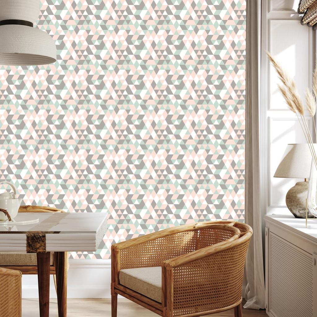 Geometric colorful pattern wallpaper for living room and bedroom 50x1000