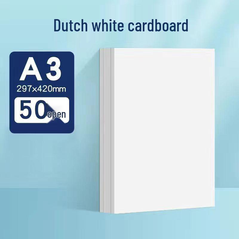 Thick Hard White Cardstock for Art: A3/A4, 8K, Special Drawing, Hand-Copied, 4/8 Open
