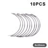 6/10Pcs Suture Surgical Tool Durable Metal 1/2 Corner Medical Needle Double Eyelid Medical Science Diy Accessories