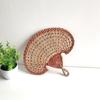 Colorful Hand-woven Straw Fan Bohemian Cattail Fan Durable Decorative Handmade Fan  Photo Prop