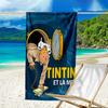 Asciugamano da spiaggia proof con un motivo de Le Avventure di Tintin2 - morbido, assorbente, ad asciugatura rapida, lavabile in lavatrice - perfetto per nuotare, campeggio, balneazione
