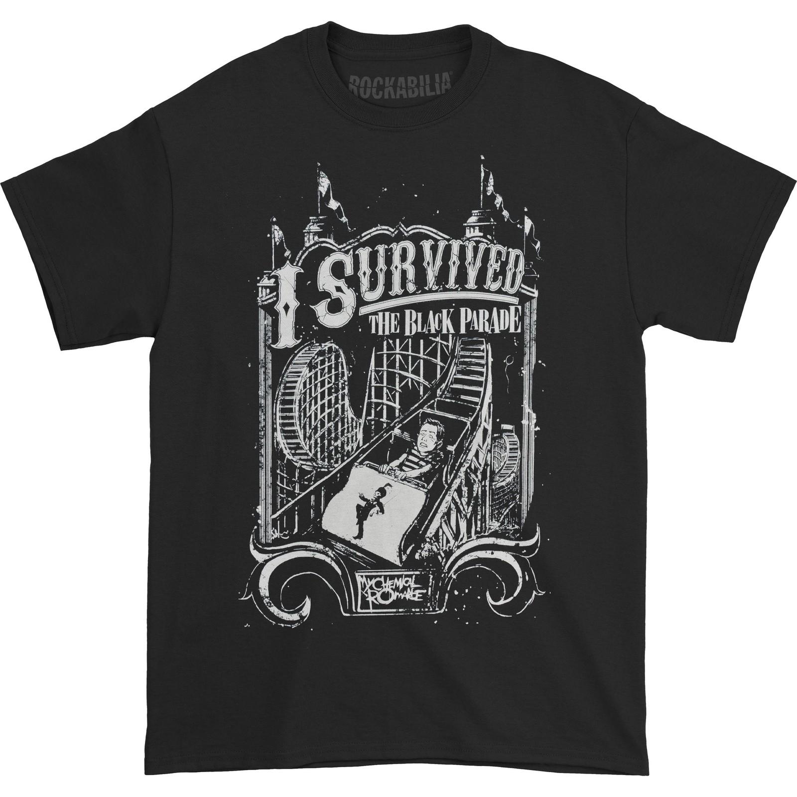 Men s My Chemical Romance I Survived Slim Fit T-shirt Large Black S
