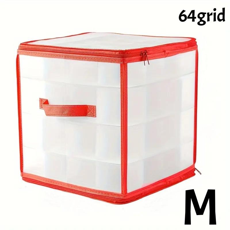 64/32-Gitter WeihnachtsKugel Aufbewahrungsbox 4-stöckig Klar unterteilt Organizer Mehrzweck Ornamente Behälter für Festival Dekorationen