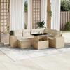 VidaXL Garden Lounge Set with Cushions 8 Pcs Beige Braided Resin 3269328