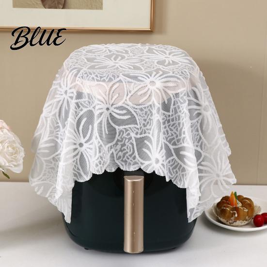 Decorative Embroidery Protector Dustproof Cloth Dust Cover White Lace for Kitchen Small Appliances Air Fryer