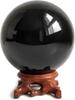 Natural Obsidian Sphere Crystal Ball Ornament - A Popular Item for Warding Off Evil, Bringing Good Fortune, and Purification. A Natural Stone Power St