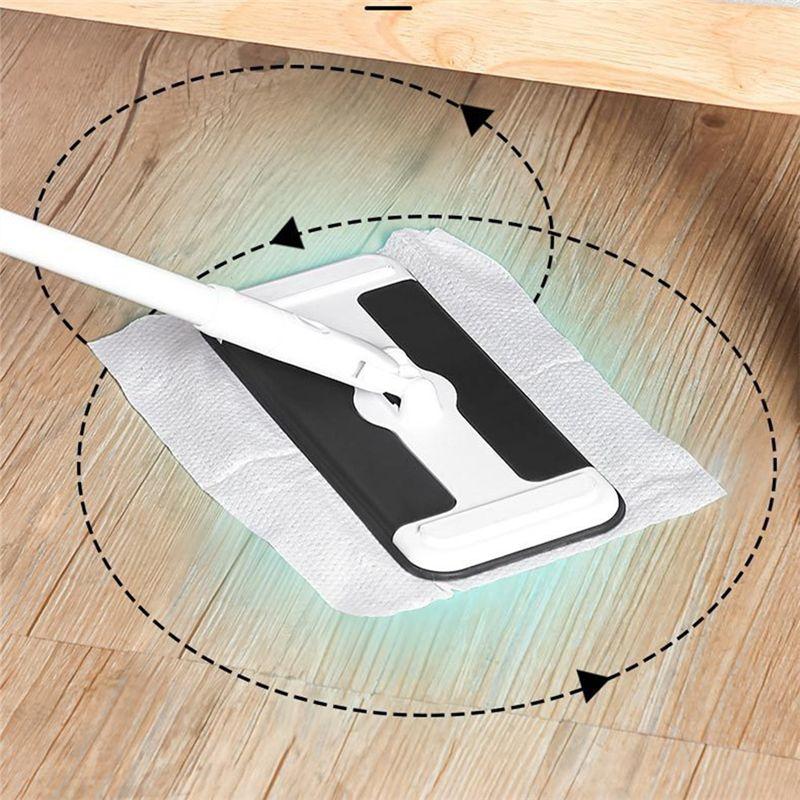 BHBL Wipe the Floor Disposable Dust-Removing Flat Mop with A Bag of Paper-Core Floor Pads for Electrostatic