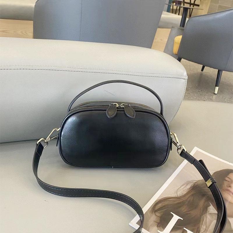 Luxury Women's Genuine Leather Crossbody Handbag - Versatile Mini Cowhide Design