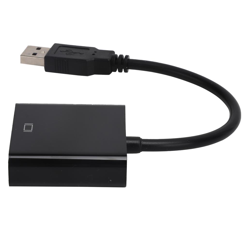 USB3.0 to VGA Converter 5Gbps HD 1080P Adapter Cable 15Pin Female External Video CardBlack