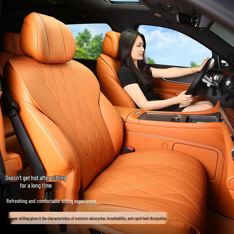 AITO M9 Nappa Leather Car Seat Cushion - Breathable, Ventilated, All-Season Cover