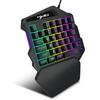 HXSJ Einhand-RGB-beleuchtete 35-Tasten-Gaming-Tastatur Tragbarer Mini-Ergonomischer PC-Controller mit USB-Schnittstelle für Gamer