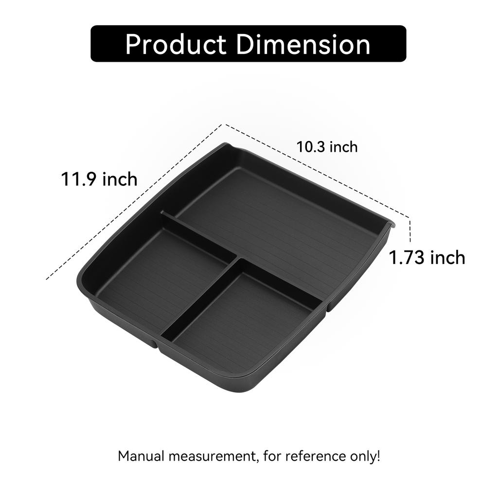 For Hyundai Palisade 2026 Center Console Lower Storage Box Car Central Tray TPE Organizer Accessories Tidying Black