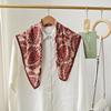 Korean style cotton and linen tactile artistic retro small square scarf, headscarf, women's spring and autumn neck protection sc