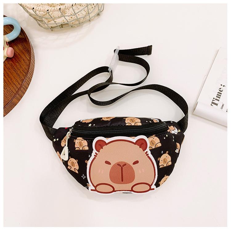 Crossbody Printed Capybara Chest Bag Children Cartoon Outdoor Leisure Waist Pack