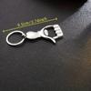 Heavy Duty Stainless Steel Bottle Opener Keychain ,One Touch Lever Mechanism, Ergonomic Grip Design, Rust Resistant , Durable for Home, Bar, Party