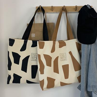 Large Capacity Printed Canvas Tote Bag, Comfortable Shoulder Bag, Multi-functional Casual Handbag