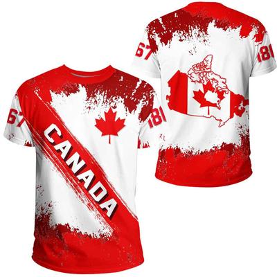 T-shirt Fête du Canada Emblème Drapeau Canadien Feuille d'Érable Imprimé 3D Streetwear Homme Femme Mode T-shirts Surdimensionnés T-shirts Hauts Vêtements
