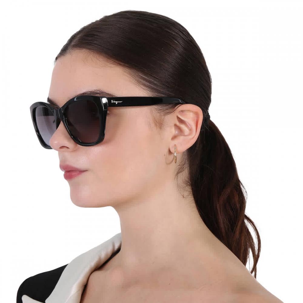 Salvatore Ferragamo Grey Gradient Cat Eye Ladies Sunglasses Sf957s 001 56 Multi