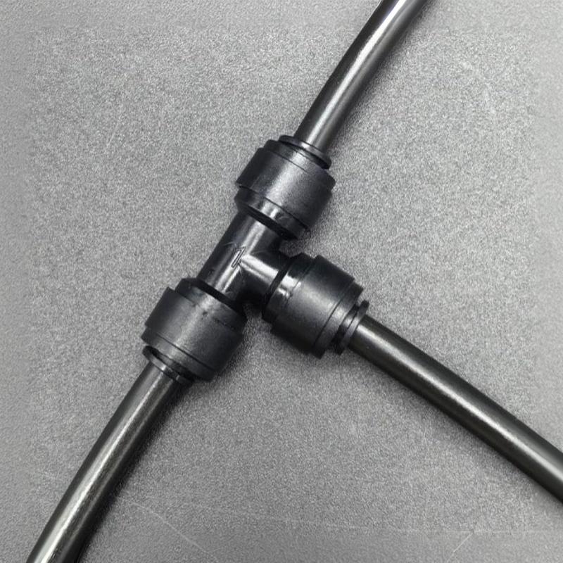 RO Water Filter Fittings Food-Grade POM Straight Elbow Tee PE Pipe Bulkhead Connector for Home Reverse Osmosis System
