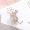 Flower Cat Brooch Collar Accessories Blazer Pin Pony Spring Fashion Neckline