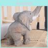 Wooden Elephant Figurine Hand Carved Animal Home Decor For Modern Living Room