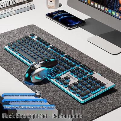 EWEADN X7S 2.4G Wireless Rechargeable Gaming Keyboard and Mouse Combo