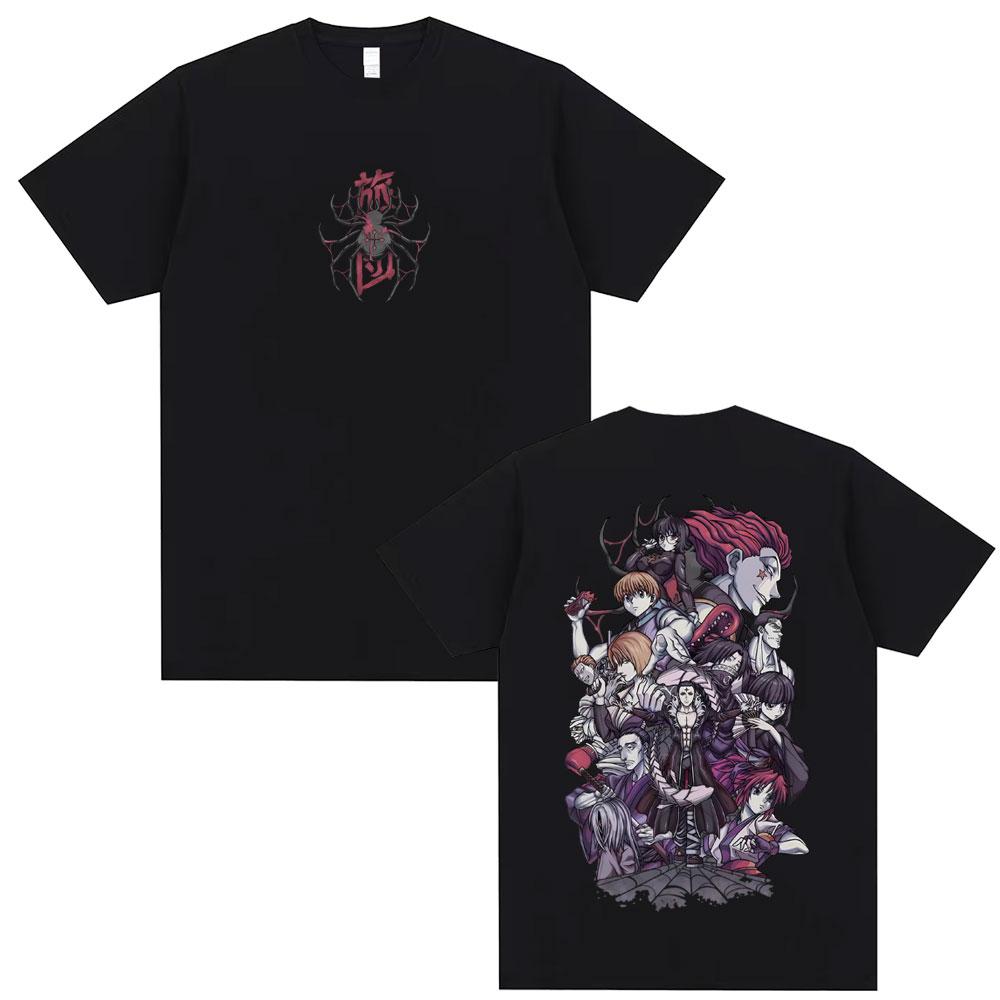 Anime Hunter X Hunter Phantom Troupe Spider Graphic Tshirt Men Women Casual Cotton Vintage Tshirt Man Fashion Oversized T Shirt